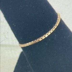 14K Gold Box Link Women's Ring